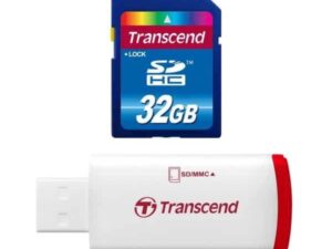 קורא כרטיסים עם כרטיס זיכרון Transcend SDHC 32GB Class10