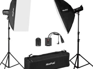 קיט פלאש סטודיו דגם NiceFoto KIT-502 בעוצמה 300W